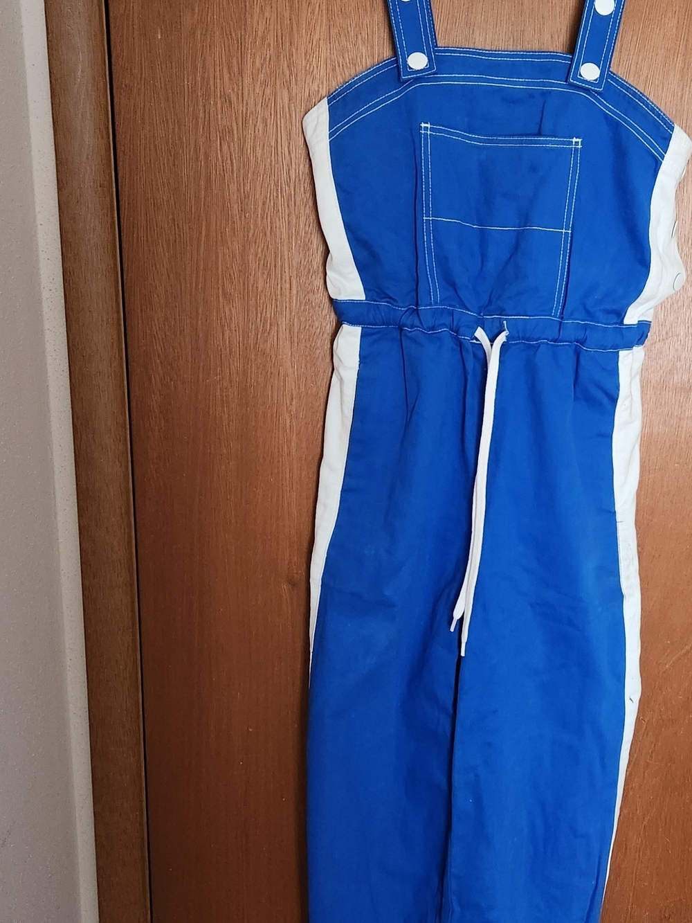BDG Royal Blue and White Striped Jumpsuit